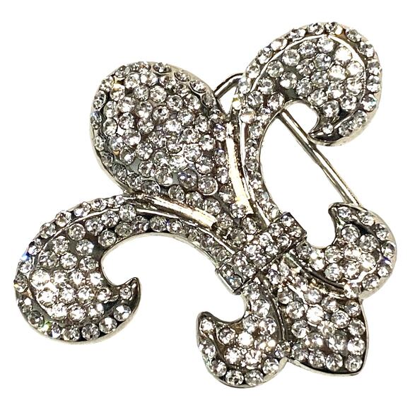 Isabella's Journey Large Statement Belt Buckle Rhinestone Fleur De Lis 6188 NWT - Picture 1 of 9